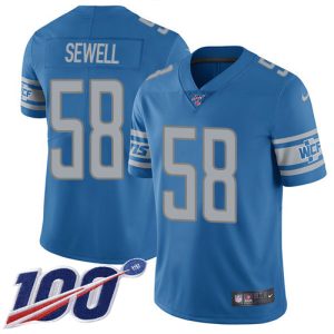 Alluring Comfortable Cool Smart Lions #58 Penei Sewell Blue Team Color Youth Stitched NFL 100th Season Vapor Untouchable Limited Jersey