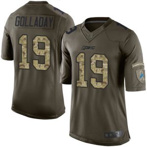 Alluring Comfortable Lions #19 Kenny Golladay Green Youth Stitched NFL Limited 2015 Salute to Service Jersey