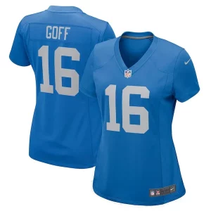 Alluring Fantastic Jared Goff Detroit Lions Nike Women's Game Player Jersey - Blue