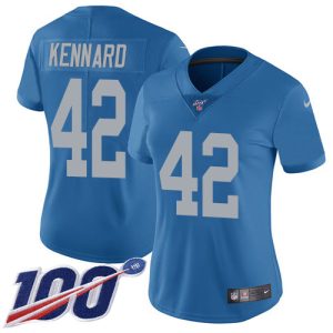 Alluring Gorgeous Lions #42 Devon Kennard Blue Throwback Women's Stitched NFL 100th Season Vapor Untouchable Limited Jersey