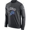 Alluring Premium Cool Men's Detroit Lions Anthracite Sideline Circuit Performance Sweatshirt