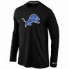 Attractive Chic Marvelous Detroit Lions Logo Long Sleeve T-Shirt Black