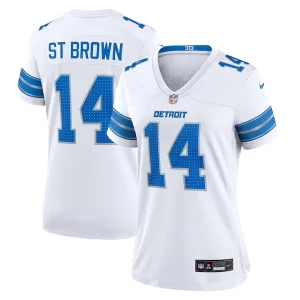 Attractive Classic Impressive Unique Amon-Ra St. Brown Detroit Lions Nike Women's White Game Jersey - White
