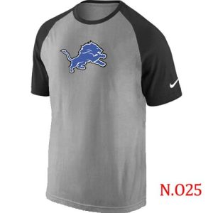 Attractive Comfortable Superb Alluring Detroit Lions Ash Tri Big Play Raglan NFL T-Shirt Grey/Black