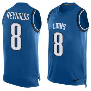 Attractive Exclusive Stylish Lions #8 Josh Reynolds Blue Team Color Men's Stitched NFL Limited Tank Top Jersey
