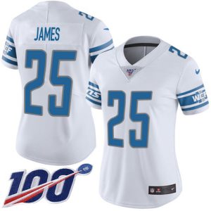 Attractive Impressive Lions #25 Craig James White Women's Stitched NFL 100th Season Vapor Untouchable Limited Jersey