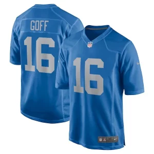 Attractive Luxurious Handsome Jared Goff Detroit Lions Nike Game Player Jersey - Blue
