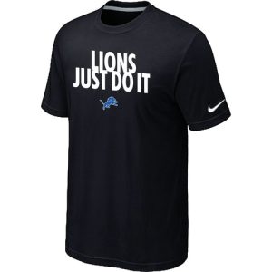 Attractive Marvelous Comfortable Unique Detroit Lions Just Do It Black T-Shirt
