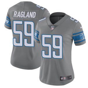 Attractive Superb Lions #59 Reggie Ragland Gray Women's Stitched NFL Limited Rush Jersey