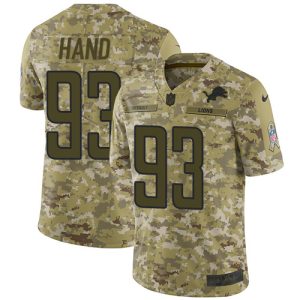 Attractive Trendy Lions #93 Da'Shawn Hand Camo Men's Stitched NFL Limited 2018 Salute To Service Jersey