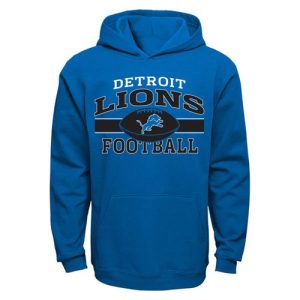 Authentic Alluring Impressive Detroit Lions Long Pass Pullover Hoodie Light Blue