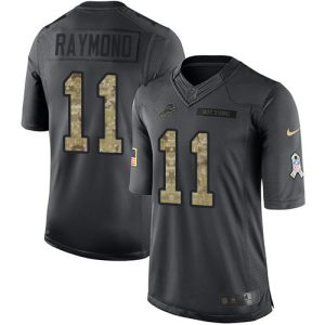 Authentic Gorgeous Stunning Lions #11 Kalif Raymond Black Youth Stitched NFL Limited Rush Jersey