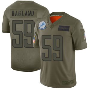 Authentic Sleek Outstanding Lions #59 Reggie Ragland Camo Men's Stitched NFL Limited 2019 Salute To Service Jersey