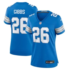 Authentic Stunning Outstanding Jahmyr Gibbs Detroit Lions Nike Women's Game Jersey - Blue
