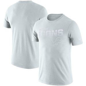 Authentic Stylish Trendy Comfortable Detroit Lions NFL 100 2019 Sideline Platinum Performance T-Shirt White