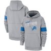 Authentic Superb Outstanding Stylish Detroit Lions Sideline Team Logo Performance Pullover Hoodie Gray