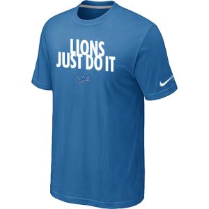 Authentic Trendy Gorgeous Graceful Detroit Lions Just Do It Light Blue T-Shirt
