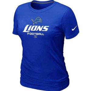 Chic Alluring Sleek Premium Women's Detroit Lions Critical Victory NFL T-Shirt Blue