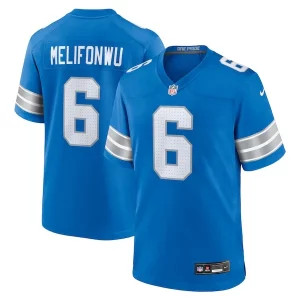 Chic Authentic Fantastic Ifeatu Melifonwu Detroit Lions Nike Team Game Jersey - Blue