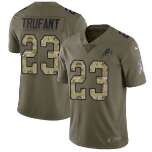 Chic Elegant Dashing Handsome Lions #23 Desmond Trufant Olive/Camo Men's Stitched NFL Limited 2017 Salute To Service Jersey