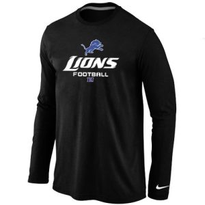 Chic Gorgeous Smart Comfortable Detroit Lions Critical Victory Long Sleeve T-Shirt Black