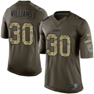 Chic Trendy Lions #30 Jamaal Williams Green Youth Stitched NFL Limited 2015 Salute to Service Jersey