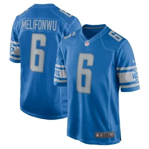 Chic Trendy Unique Ifeatu Melifonwu Detroit Lions Nike Team Game Jersey - Blue