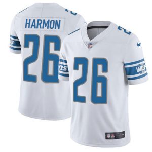 Classic Alluring Lions #26 Duron Harmon White Men's Stitched NFL Vapor Untouchable Limited Jersey