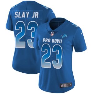 Classic Exquisite Dashing Lions #23 Darius Slay Jr Royal Women's Stitched NFL Limited NFC 2019 Pro Bowl Jersey