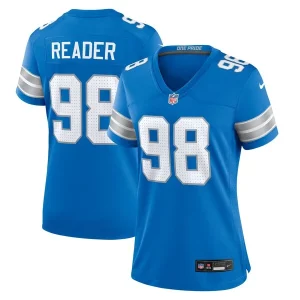 Classic Eye - catching Smart D.J. Reader Detroit Lions Nike Women's Team Game Jersey - Blue