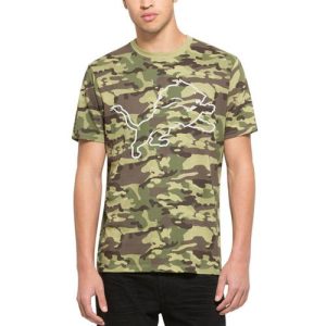 Classic Handsome Sleek Men's Detroit Lions '47 Camo Alpha T-Shirt