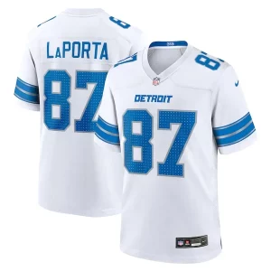 Classic Luxurious Stylish Outstanding Sam LaPorta Detroit Lions Nike White Game Jersey - White