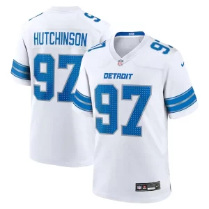 Classic Stunning Luxurious Aidan Hutchinson Detroit Lions Nike Game Jersey - White