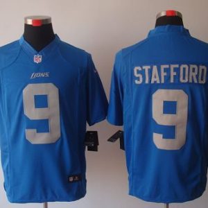 Comfortable Gorgeous Lions #9 Matthew Stafford Blue Alternate Throwback Men's Stitched NFL Limited Jersey
