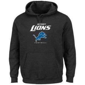 Comfortable High Quality Classic Dashing Men's Detroit Lions Black Critical Victory Pullover Hoodie