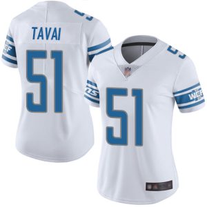 Comfortable Unique Dashing Eye - catching Lions #51 Jahlani Tavai White Women's Stitched NFL Vapor Untouchable Limited Jersey