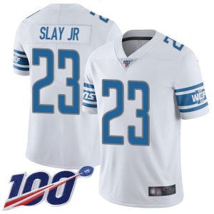 Comfortable Unique Lions #23 Darius Slay Jr White Youth Stitched NFL 100th Season Vapor Limited Jersey