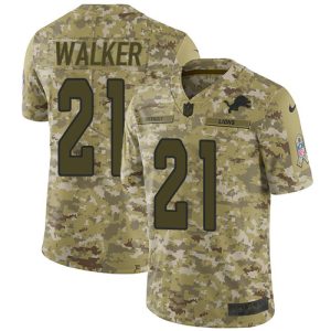 Cool Classic Unique Lions #21 Tracy Walker Camo Youth Stitched NFL Limited 2018 Salute to Service Jersey