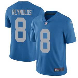 Cool Elegant Lions #8 Josh Reynolds Blue Throwback Youth Stitched NFL Vapor Untouchable Limited Jersey
