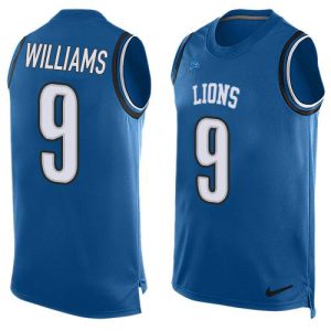 Cool Exquisite Fabulous Sleek Lions #9 Jameson Williams Blue Team Color Men's Stitched NFL Limited Tank Top Jersey