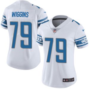 Cool Graceful Lions #79 Kenny Wiggins White Women's Stitched NFL Vapor Untouchable Limited Jersey
