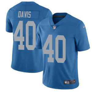 Cool Luxurious Graceful Modern Lions #40 Jarrad Davis Blue Throwback Youth Stitched NFL Vapor Untouchable Limited Jersey