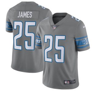 Cool Superb High Quality Lions #25 Craig James Gray Youth Stitched NFL Limited Rush Jersey