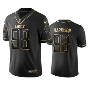 Dashing Alluring Modern Lions #98 Damon Harrison Men's Stitched NFL Vapor Untouchable Limited Black Golden Jersey