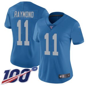 Dashing Attractive Lions #11 Kalif Raymond Blue Throwback Women's Stitched NFL 100th Season Vapor Untouchable Limited Jersey