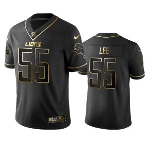 Dashing Comfortable Lions #55 Eric Lee Men's Stitched NFL Vapor Untouchable Limited Black Golden Jersey