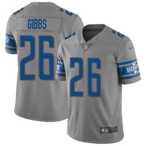 Dashing Fantastic Lions #26 Jahmyr Gibbs Gray Youth Stitched NFL Limited Inverted Legend Jersey