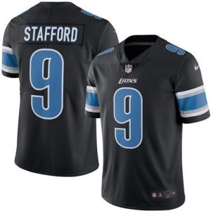 Dashing Fantastic Lions #9 Matthew Stafford Black Youth Stitched NFL Limited Rush Jersey