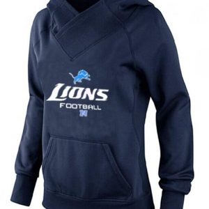 Dashing Stylish Cool Smart Women's Detroit Lions Big & Tall Critical Victory Pullover Hoodie Navy Blue