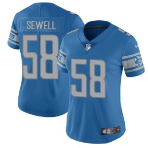 Elegant Alluring Chic Detroit Lions #58 Penei Sewell Blue Team Color Women's Stitched NFL Vapor Untouchable Limited Jersey